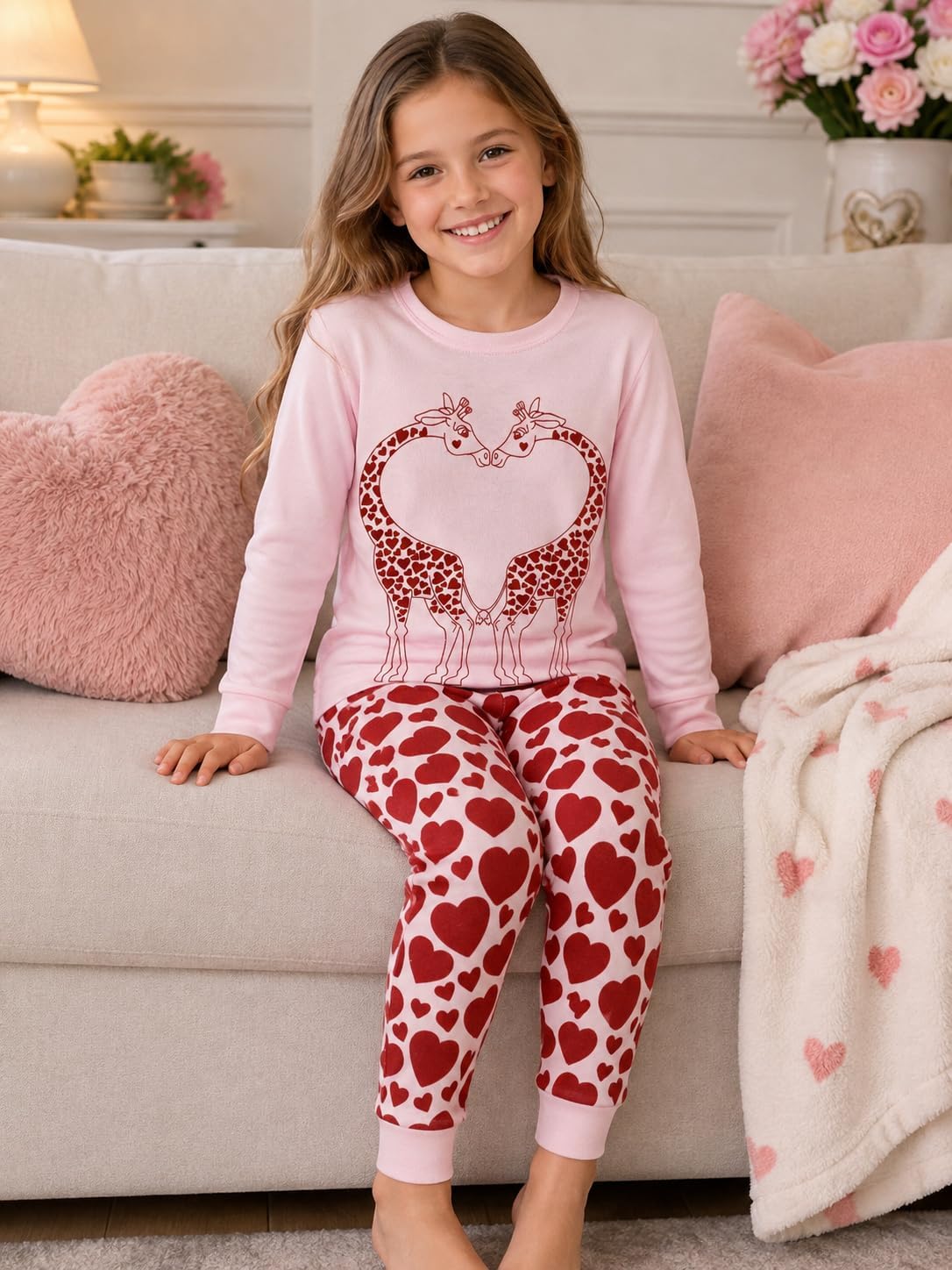 Toddler Girls Pajamas Sets Girls 2 Piece 100%Cotton Winter Long Sleeve Pjs