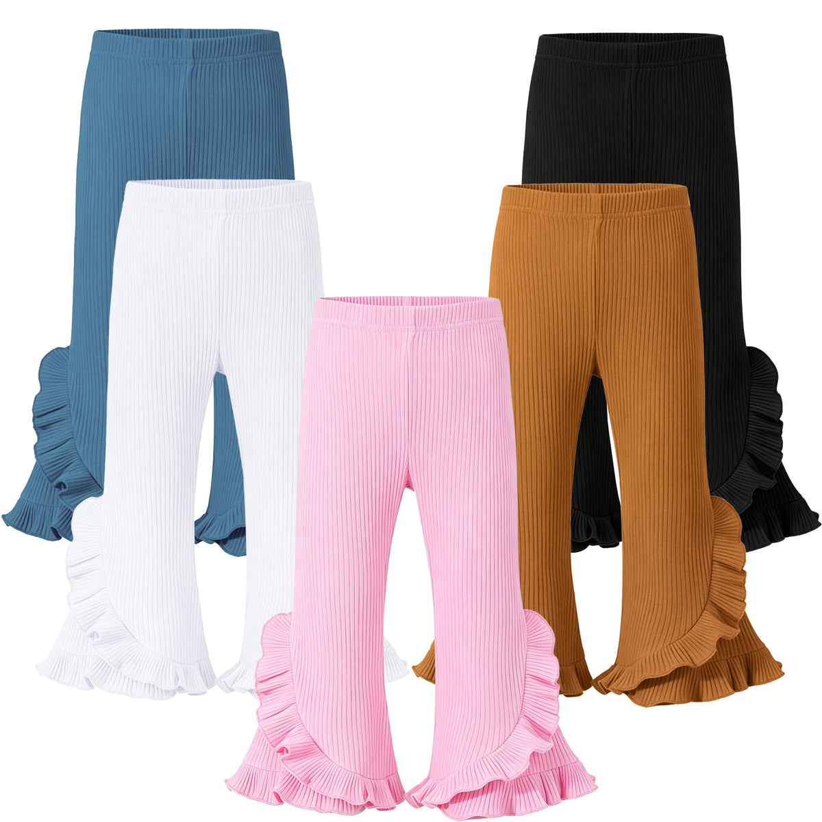 5 Pack Toddler Girl Flare Pants