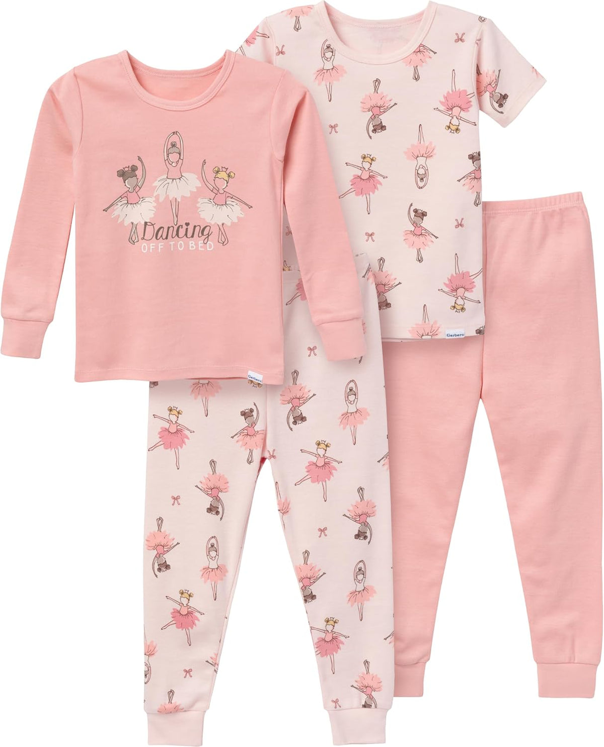 Gerber Baby Girls 4-Piece Pajama Set