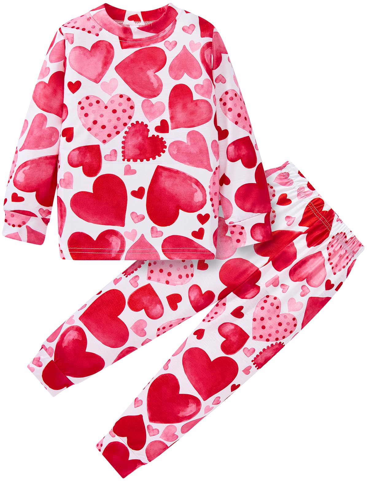 Popshion Little Girls Mermaid Pajamas 2 Piece Set 100% Cotton Sleepwear Toddler Clothes for Kids Baby Ladybug Style PJs