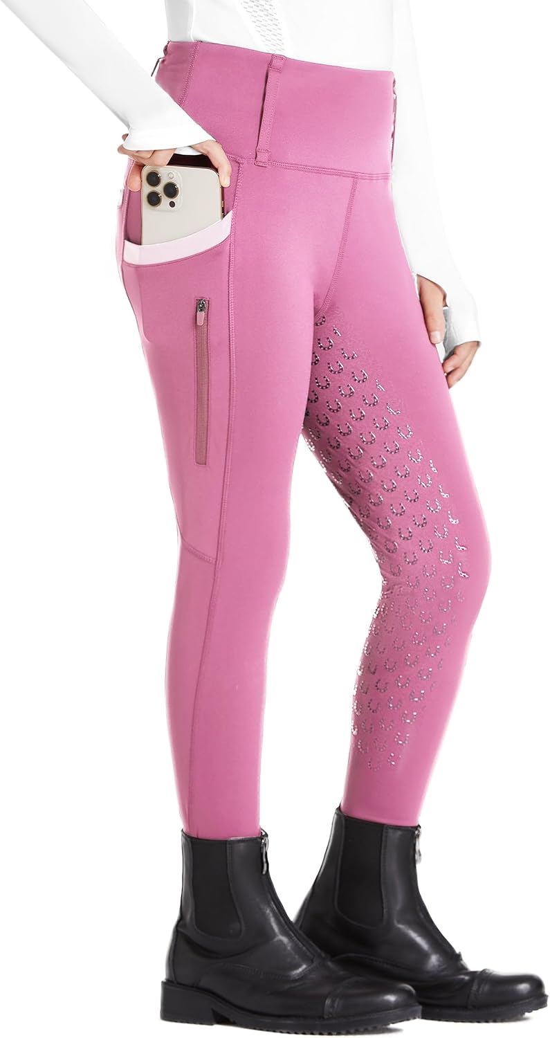 FitsT4 Sports Girls Riding Pants Full Seat High Waist Equestrian Breeches