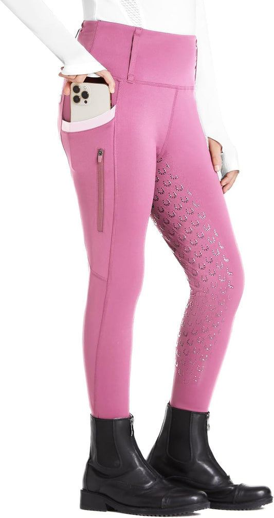 FitsT4 Sports Girls Riding Pants Full Seat High Waist Equestrian Breeches