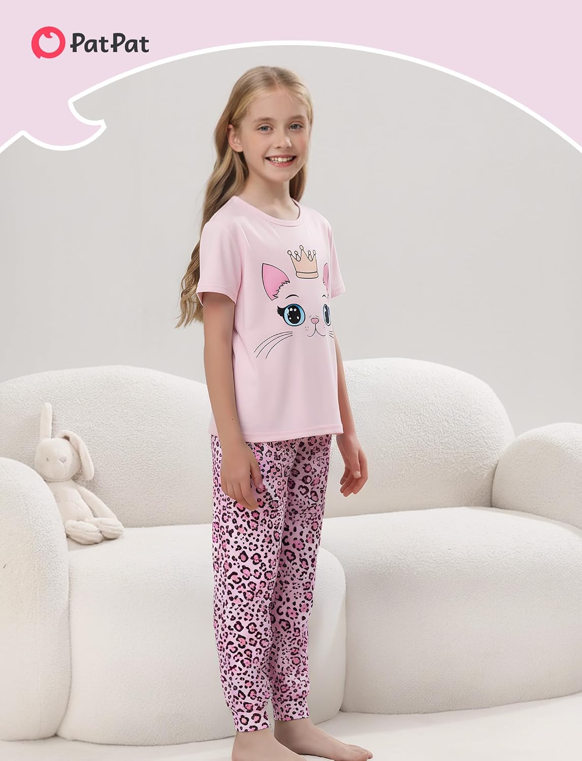 PATPAT Girls Pajamas Set Kids 2 Piece Sleepwear Comfortable PJs 5-12 Years