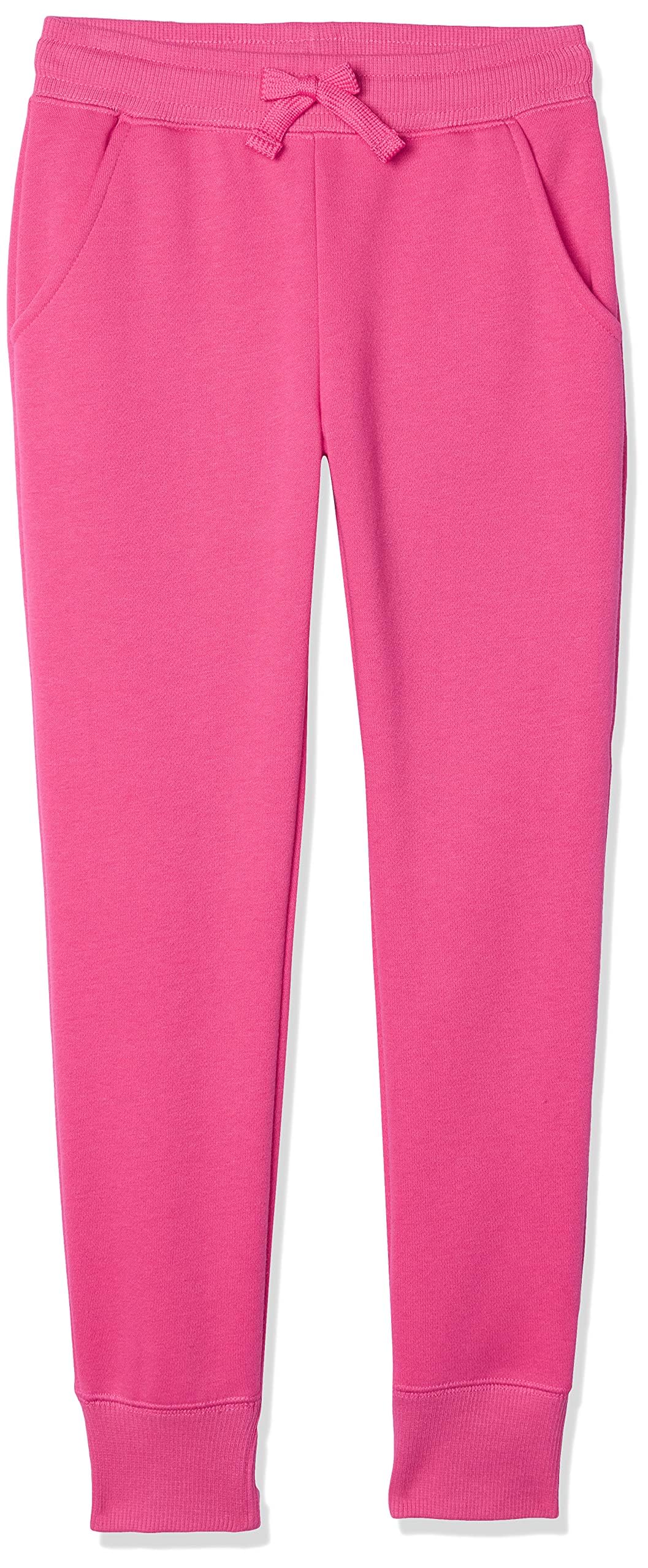 Amazon Essentials Girls and Toddlers' Jogger Sweatpants with Elastic Waist and Drawstring, Multipacks