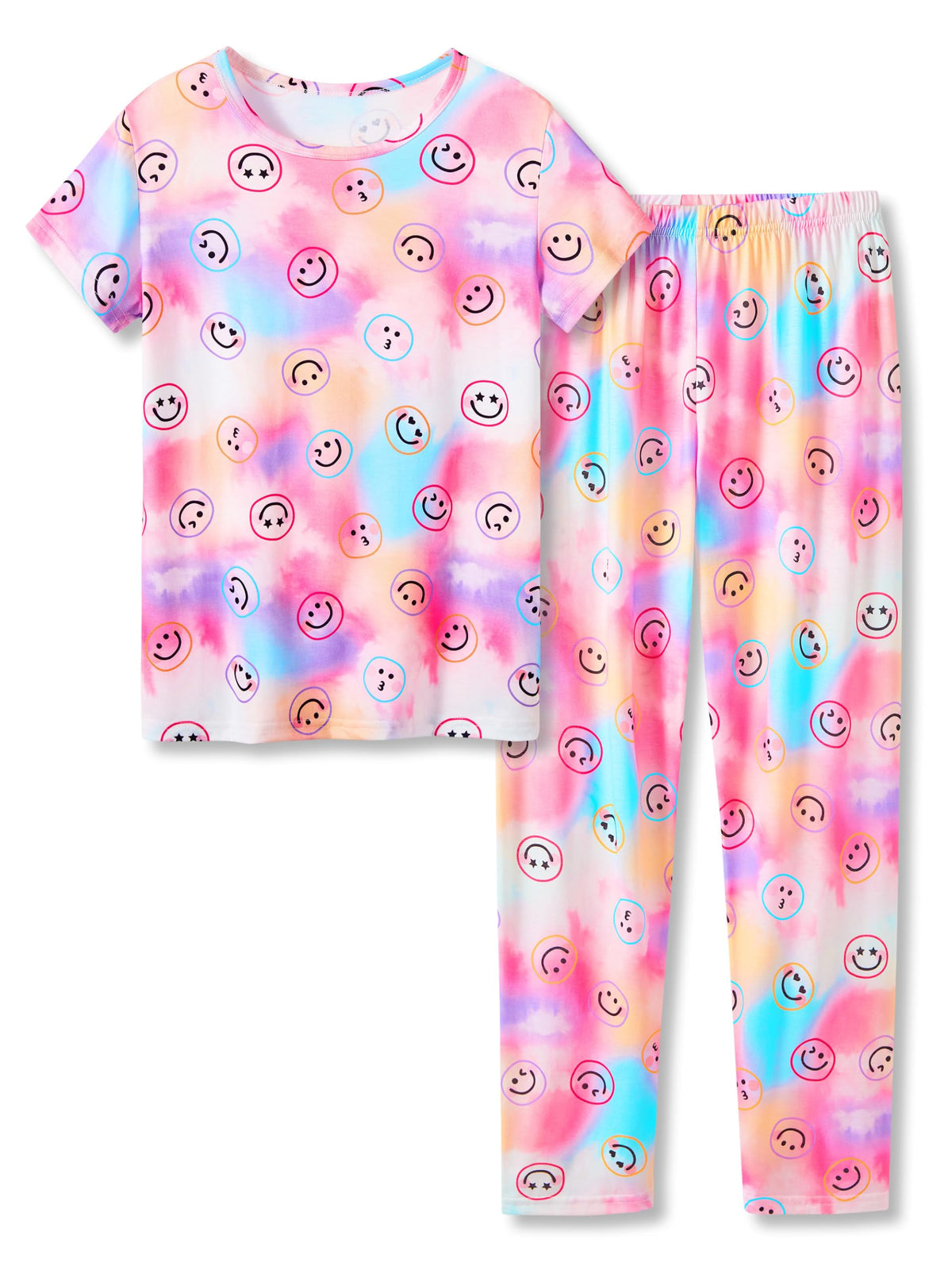 Beezizac Girls Pajamas Cute Print Short/Long Sleeve Pants Set Size 6-18