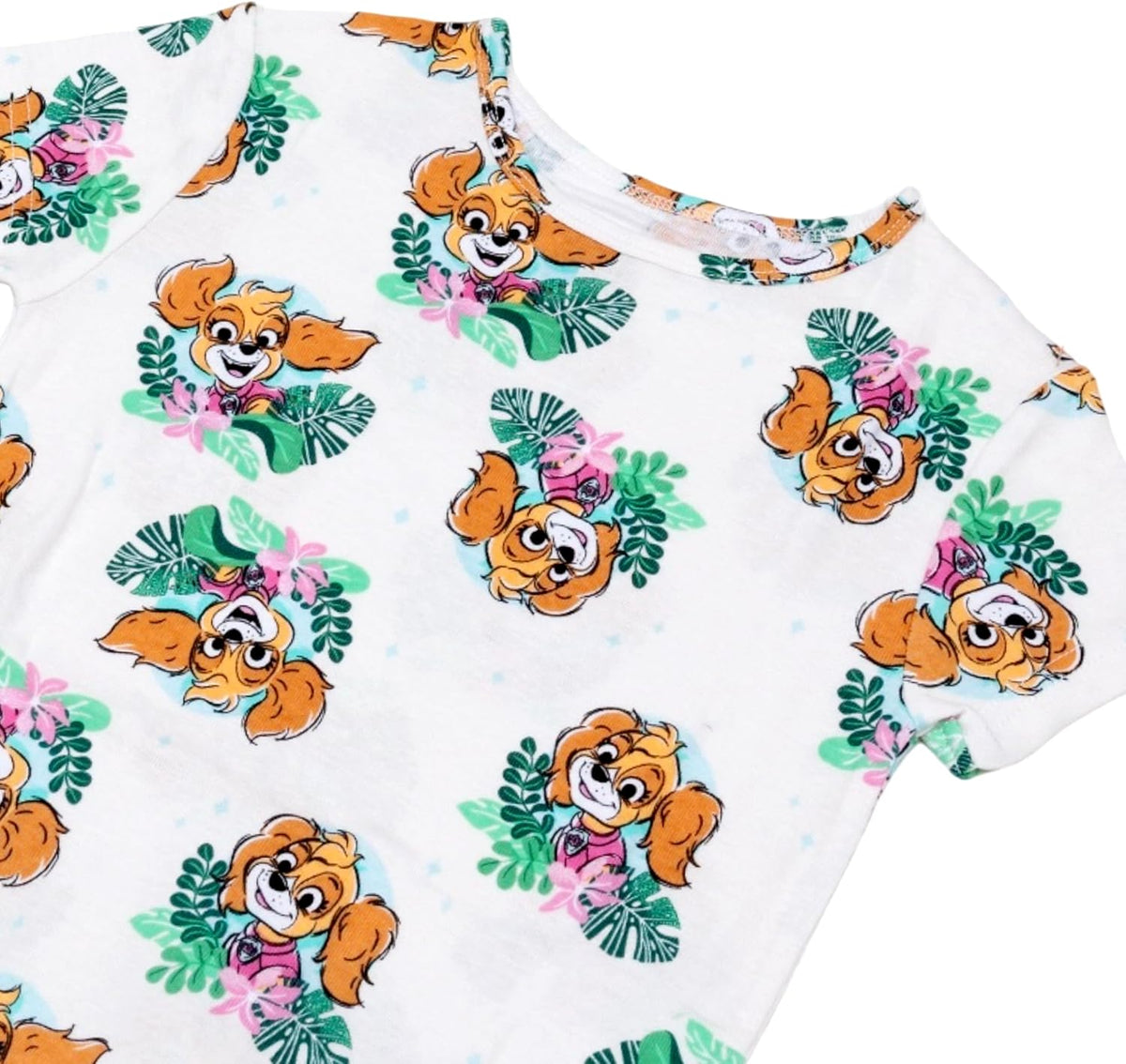 Nick Girls' 4-piece Snug-fit Matching Cotton Pajama Set, Soft & Cute for Kids