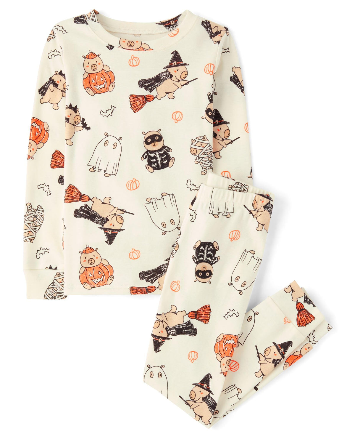 The Children's Place Baby and Kids' Sibling Matching Halloween and Holiday Pajama Sets, Cotton