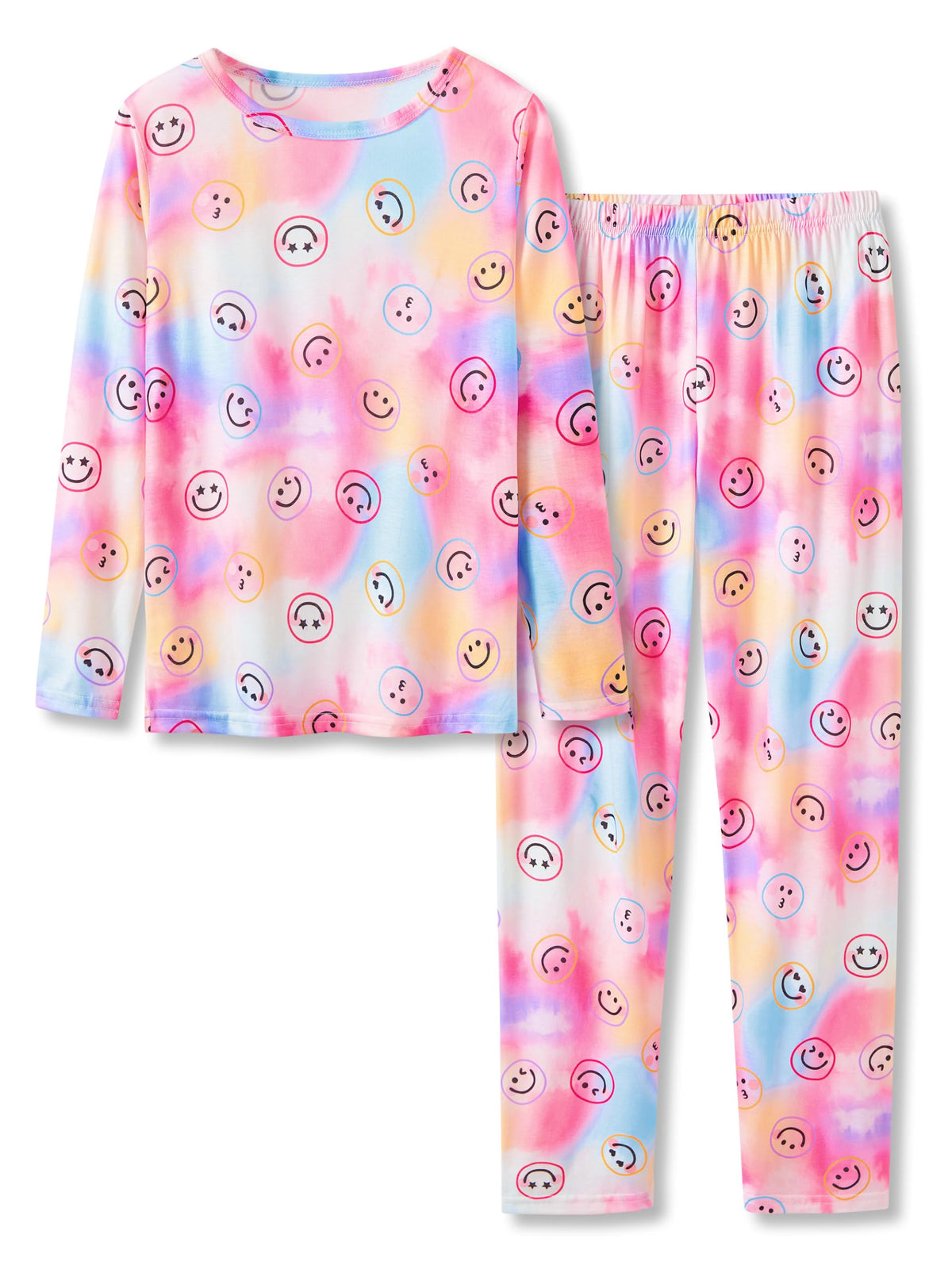 Beezizac Girls Pajamas Cute Print Short/Long Sleeve Pants Set Size 6-18