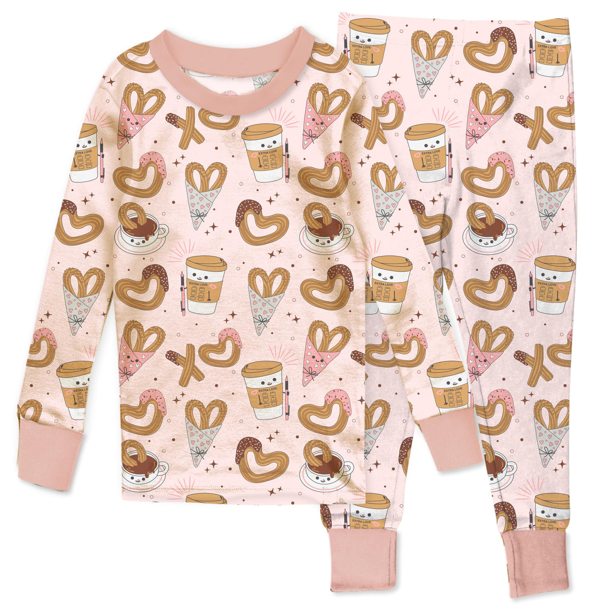 Butterblu Zen Snug-fit 2-Piece Pajamas 100% Organic Cotton Long Sleeve