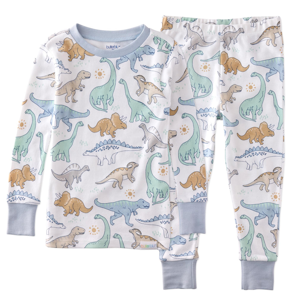 Butterblu Zen Snug-fit 2-Piece Pajamas 100% Organic Cotton Long Sleeve