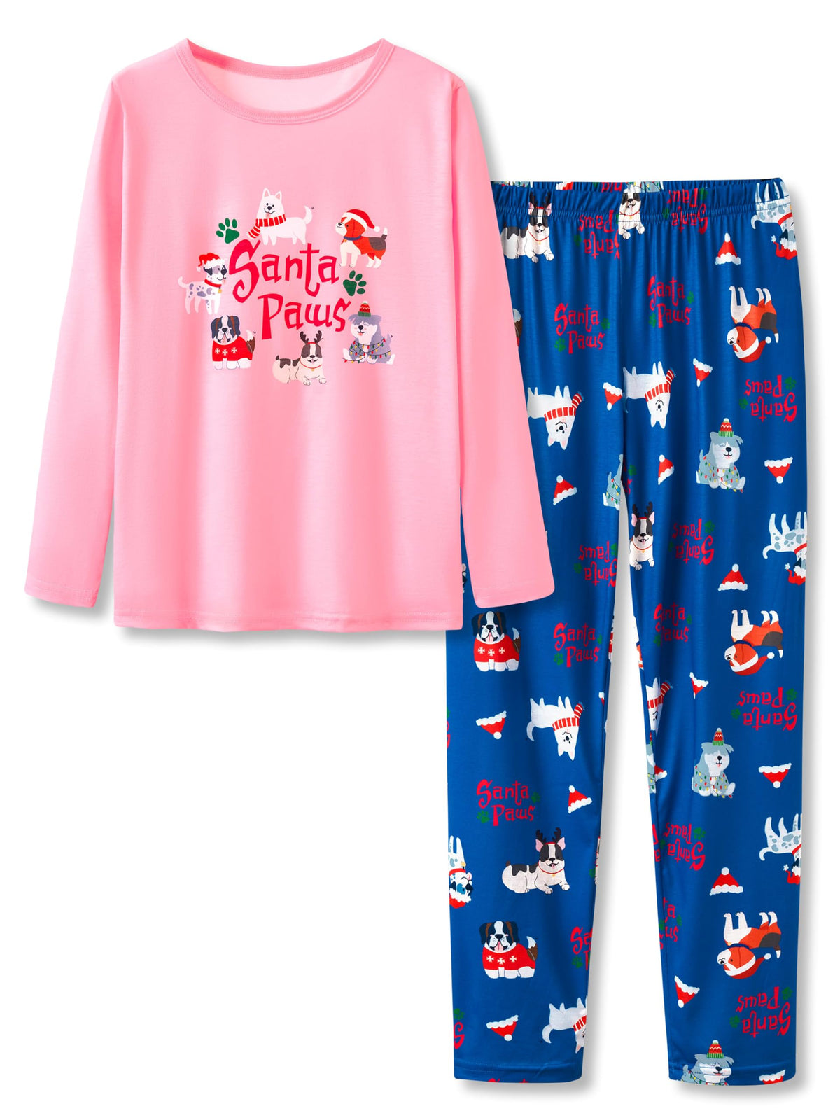 Topgal Girls Long Sleeve Pajamas, 2-Piece Top and Pants, Sizes 6-18