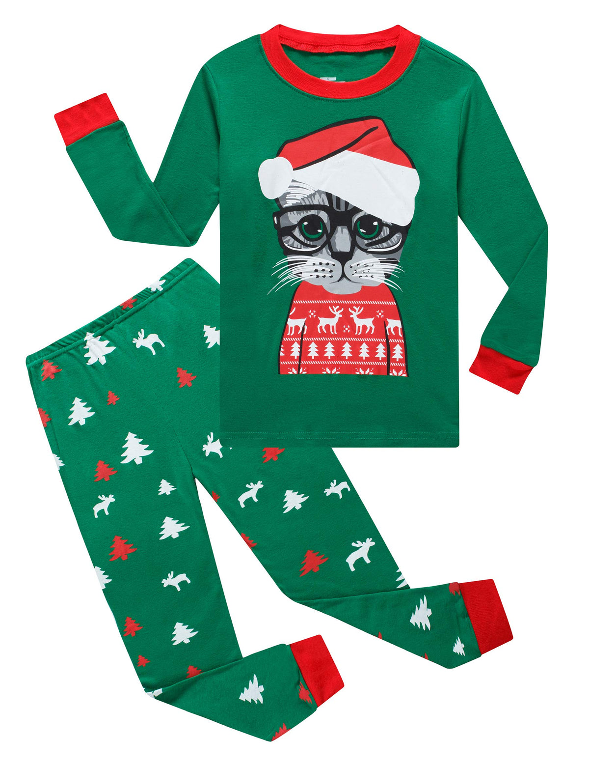 Family Feeling Kids & Toddler Girls Boys Pajamas 2 Piece Pjs Set 100% Cotton Sleepwear