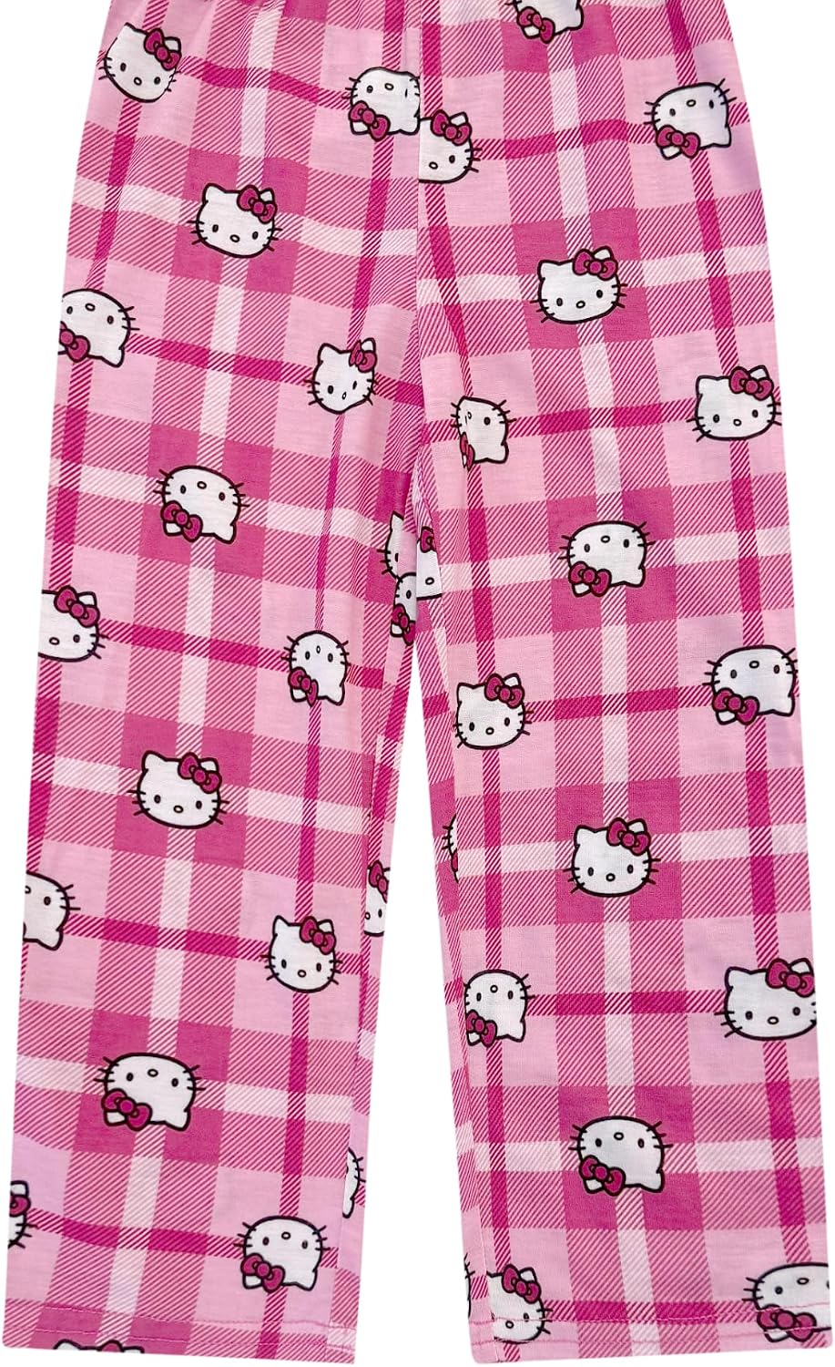 Hello Kitty Girls Pajama Pants and Sleep Shirt Sets 4 Piece PJ Top and Bottom Sleepwear Set for Girls Pajamas for Kids