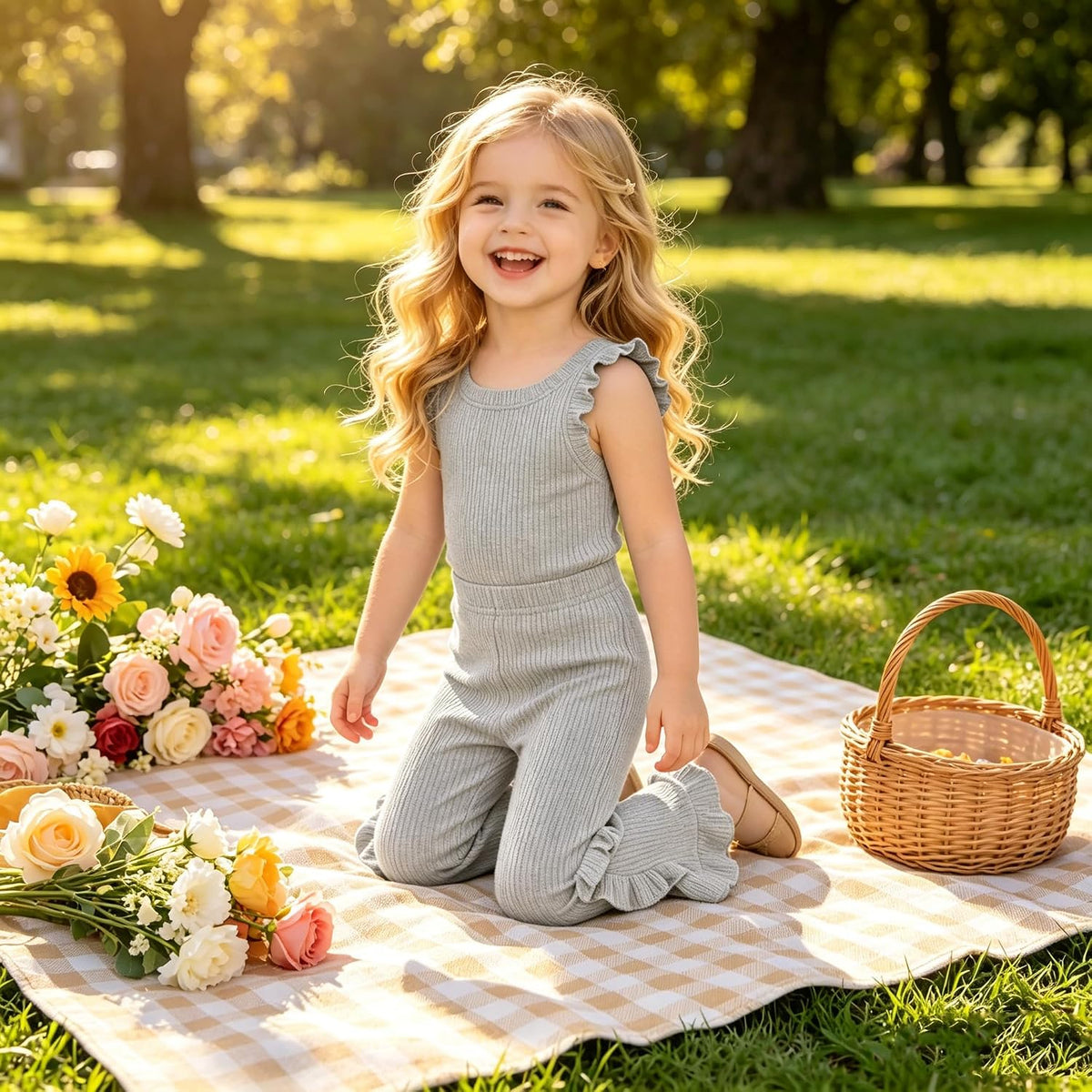 5 Pack Toddler Girl Flare Pants