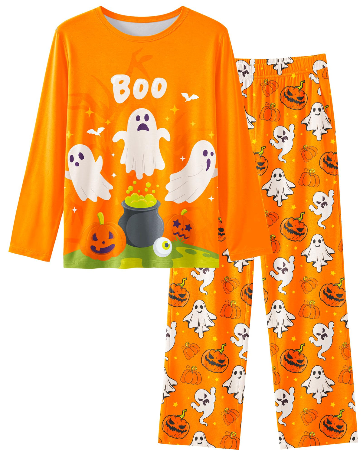 Sylfairy Girls Pajamas 2-Piece Pjs Set Kids Long Sleeve and Pants Jammies Casual Wear Girls' Sleepwear Lounge Clothes Big Kid