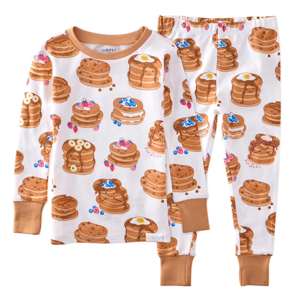 Butterblu Zen Snug-fit 2-Piece Pajamas 100% Organic Cotton Long Sleeve