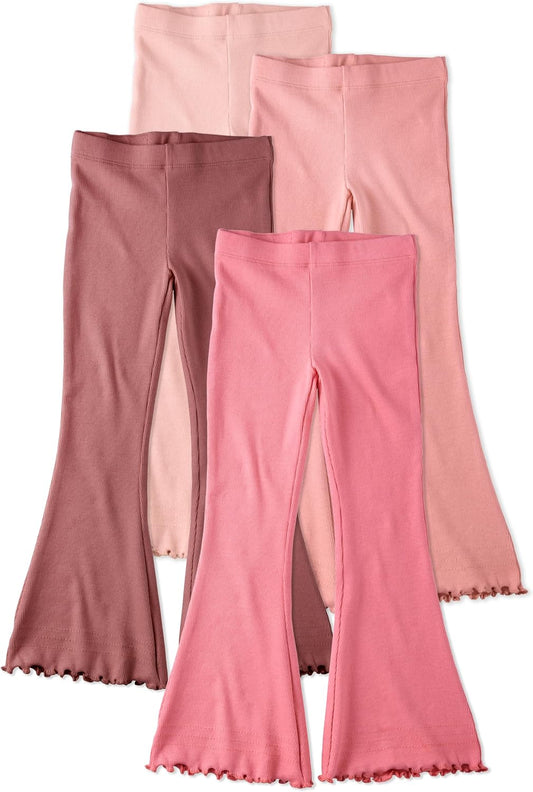Butterblu Fiorella 4-Pack Flare Legging Pants for Girls Organic Cotton