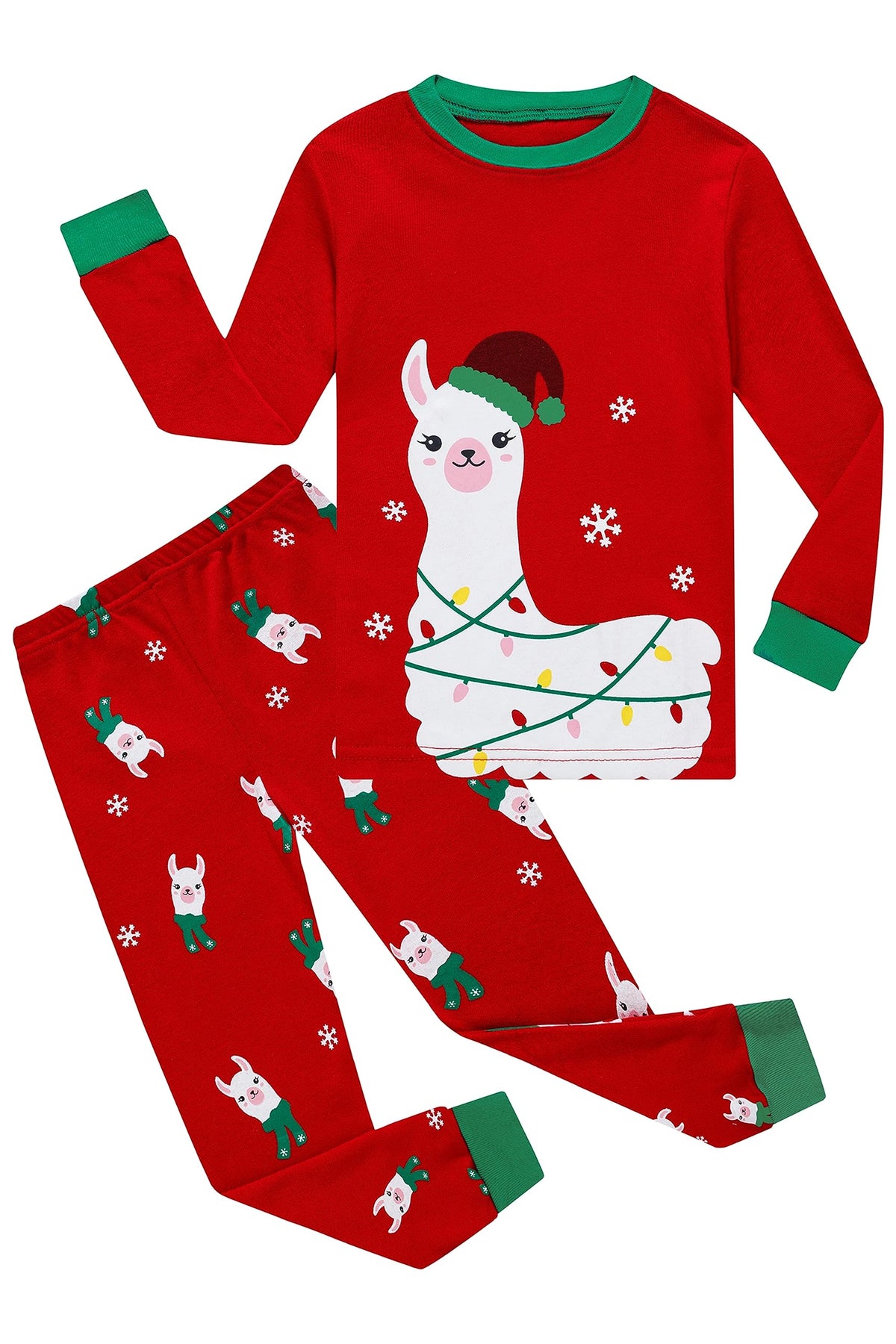 KikizYe Girls Pajamas Set Kids Long Sleeve PJs Cotton Jammies