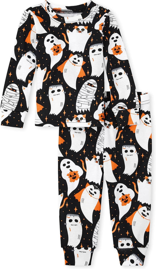 The Children's Place Baby and Kids' Sibling Matching Halloween and Holiday Pajama Sets, Cotton