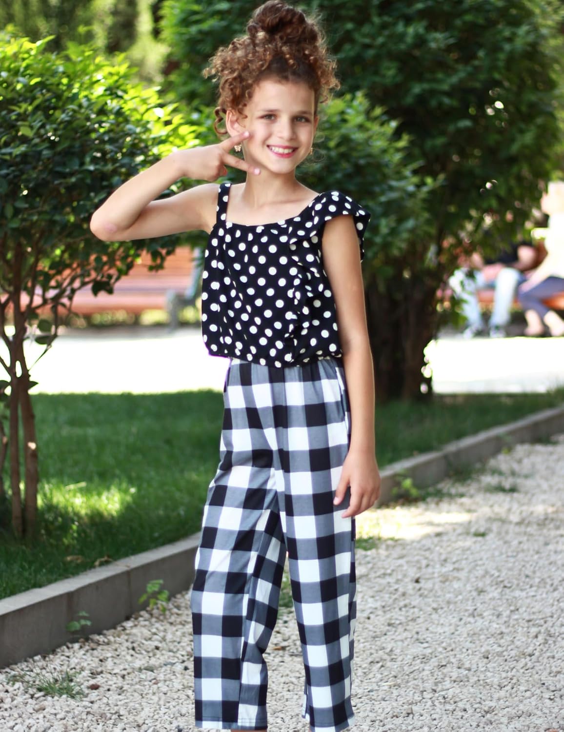 Ekouaer Girls Soft Pajamas Pants Cute Print Pattern PJ Bottoms Lounge Pants