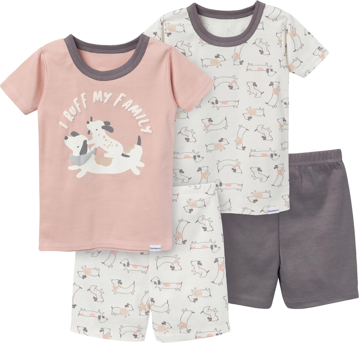 Gerber Baby Girls 4-Piece Pajama Set