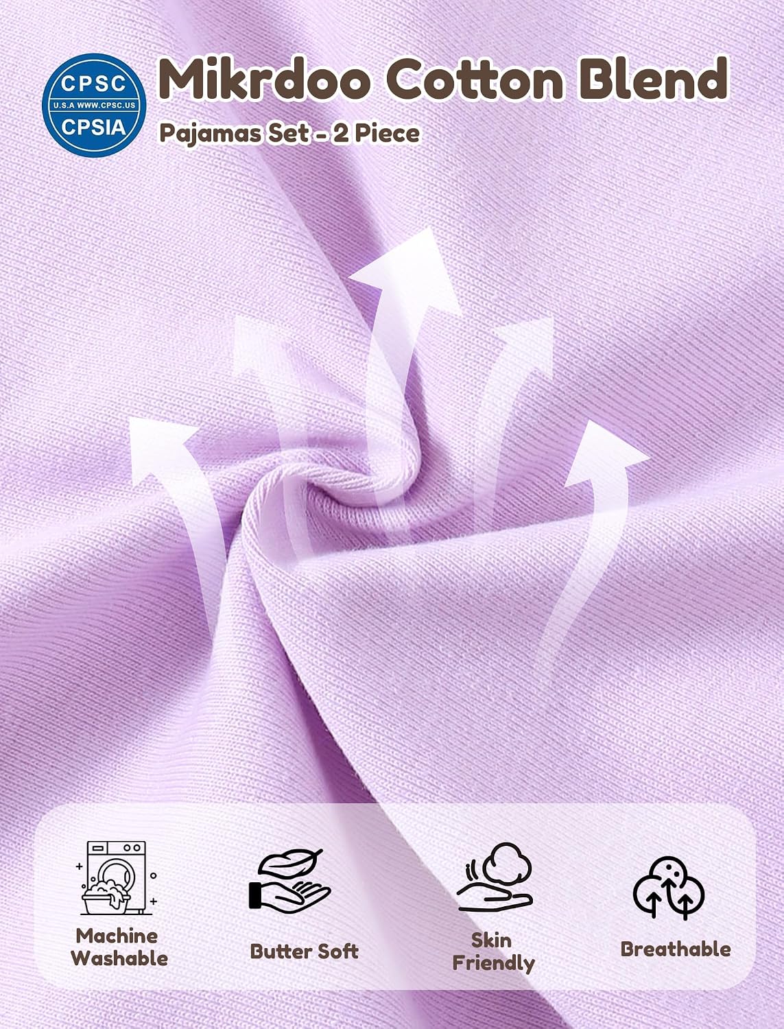 Mikrdoo Girls Pajamas 2 Piece Snug Long Sleeve Pjs Sets 4-14 Years