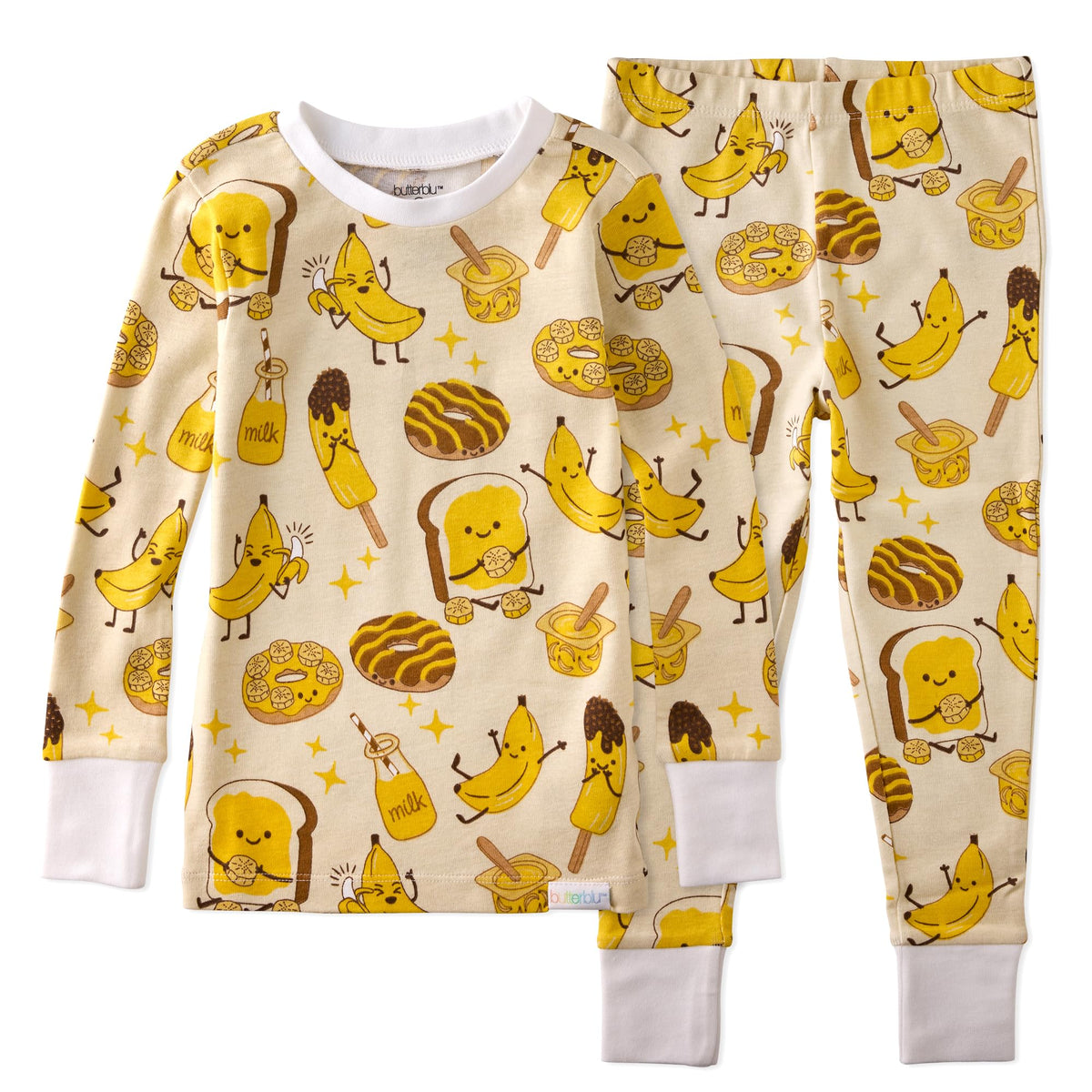 Butterblu Zen Snug-fit 2-Piece Pajamas 100% Organic Cotton Long Sleeve