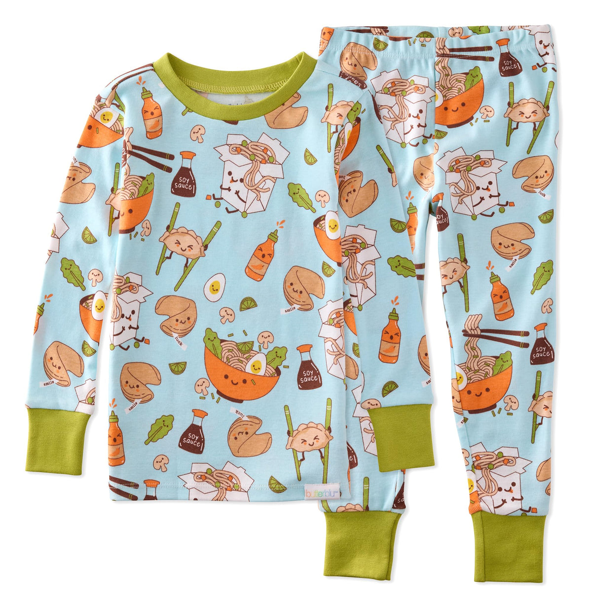Butterblu Zen Snug-fit 2-Piece Pajamas 100% Organic Cotton Long Sleeve