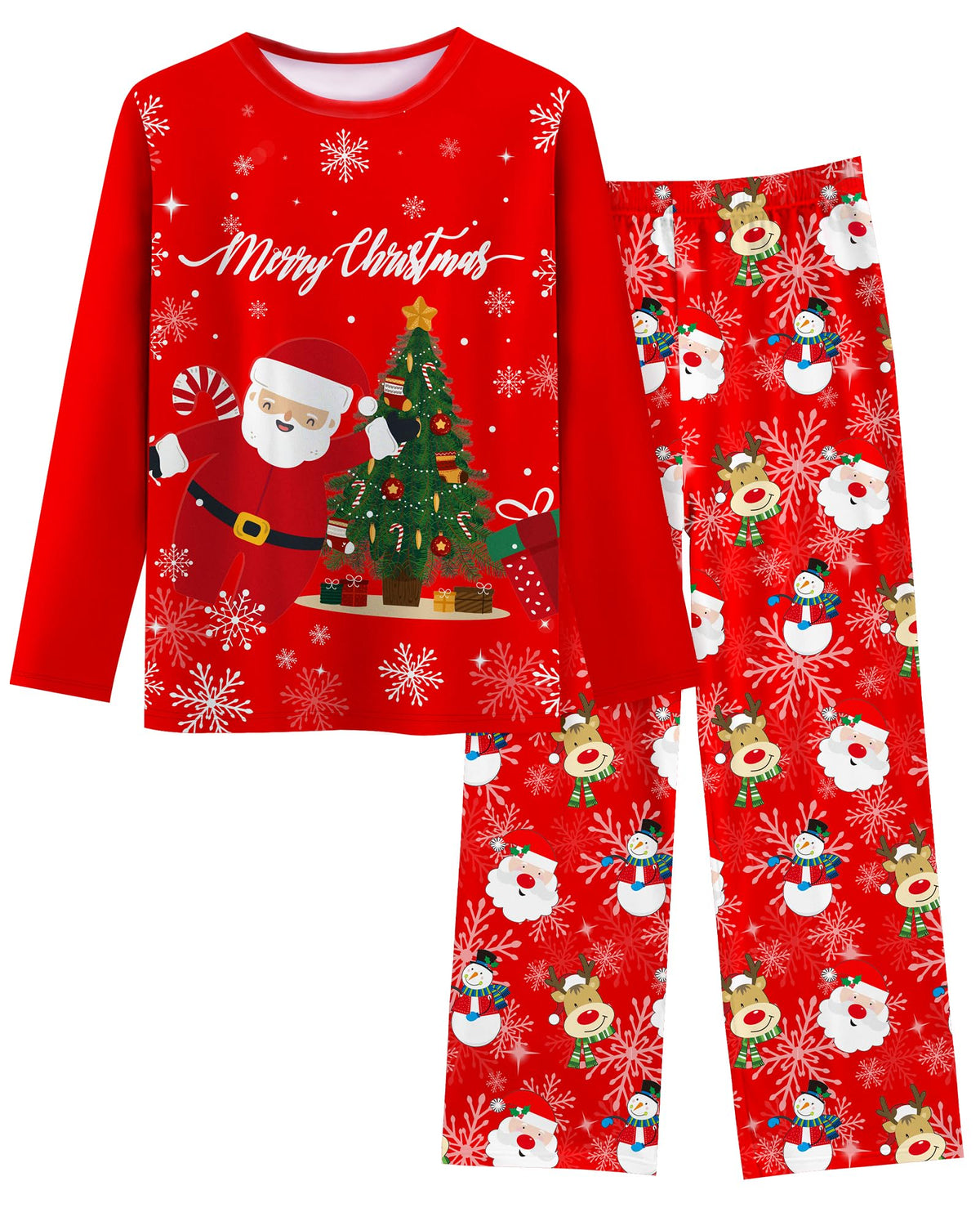 Sylfairy Girls Pajamas 2-Piece Pjs Set Kids Long Sleeve and Pants Jammies Casual Wear Girls' Sleepwear Lounge Clothes Big Kid