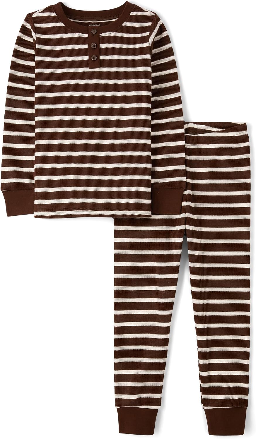 Gymboree Kids' And Toddler 100% Cotton Henley Long Sleeve Top and Pants, Gymmies Pajama Set