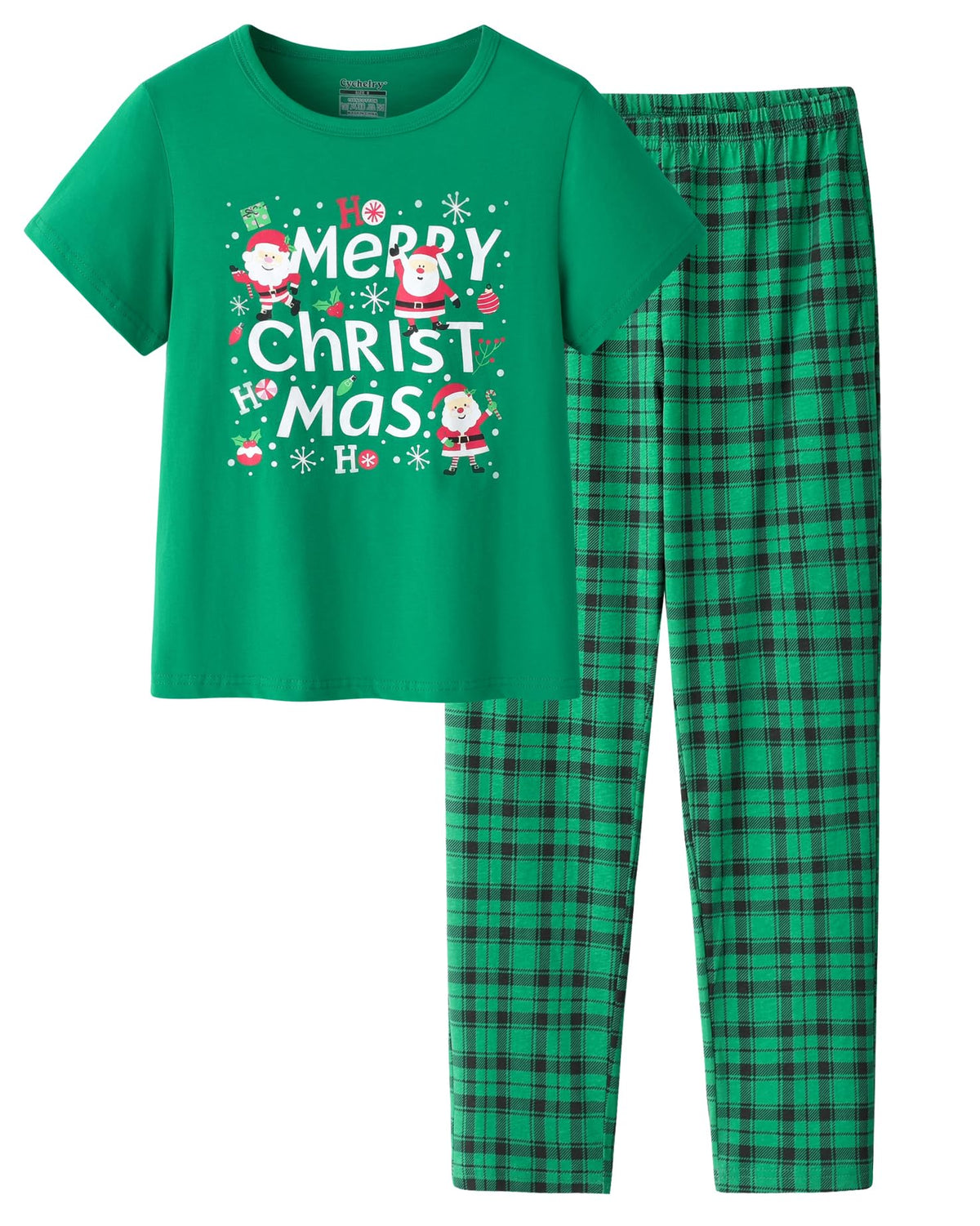 Big Girls Pajamas Lovely 2PCS Soft Cartoon Short Sleeve with Pants Sleepwear Teens PJS Clothes Size 6-16