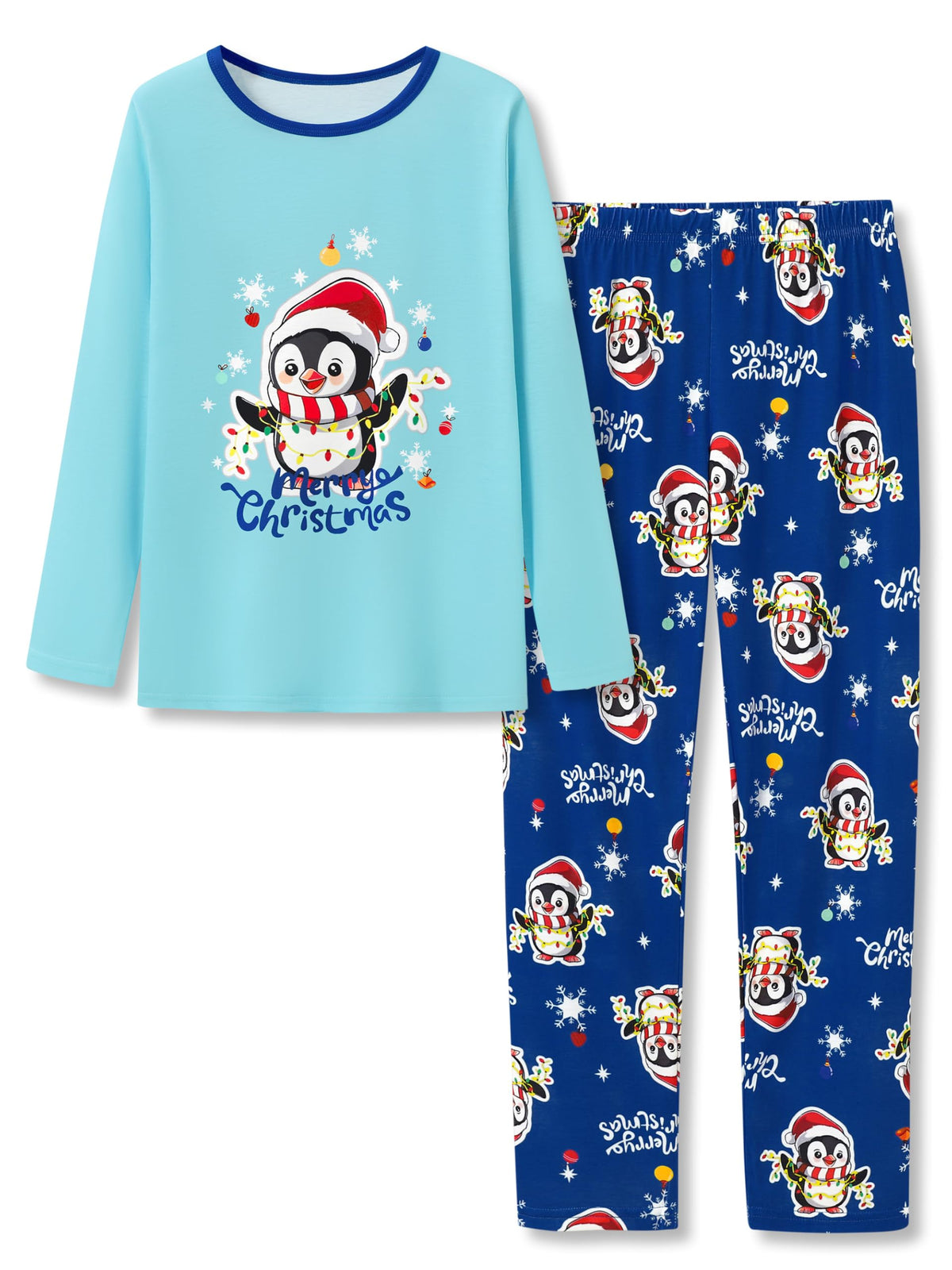 Beezizac Girls Pajamas Cute Print Short/Long Sleeve Pants Set Size 6-18