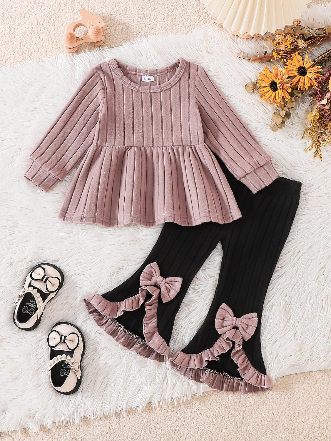 Baby Toddler Girl Clothes 2 Piece Fall Winter Outfits For 9M-4Y