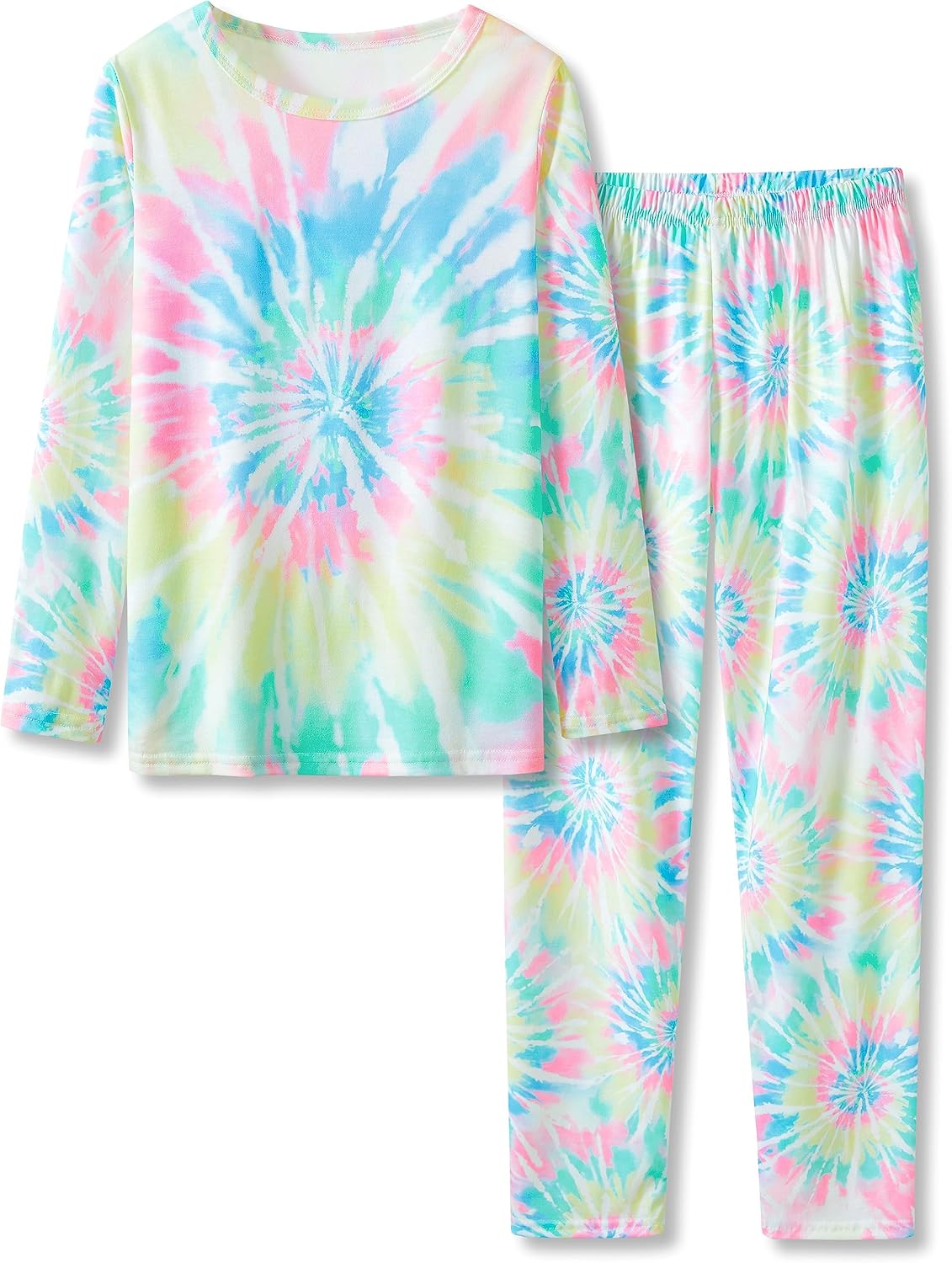Topgal Girls Long Sleeve Pajamas, 2-Piece Top and Pants, Sizes 6-18