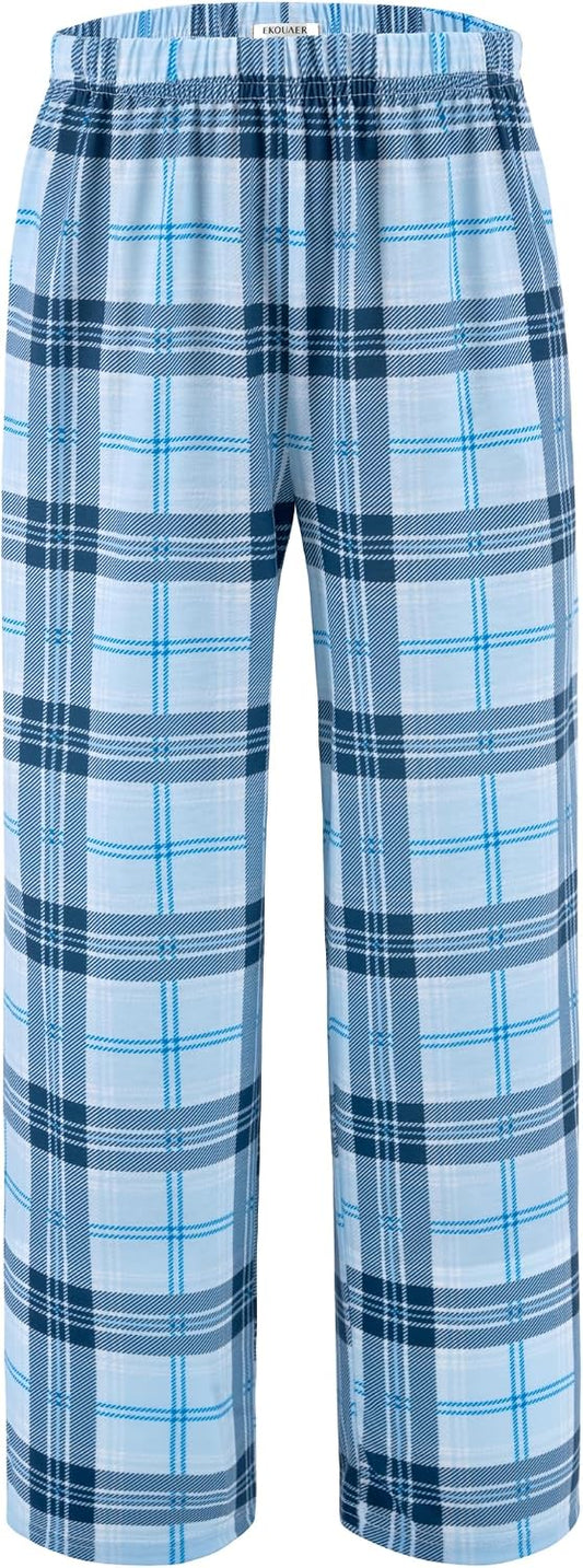 Ekouaer Girls Soft Pajamas Pants Cute Print Pattern PJ Bottoms Lounge Pants