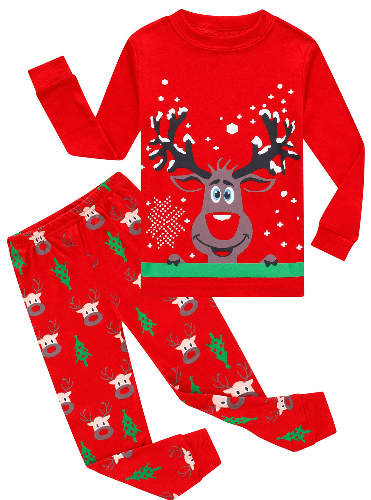 Family Feeling Kids & Toddler Girls Boys Pajamas 2 Piece Pjs Set 100% Cotton Sleepwear