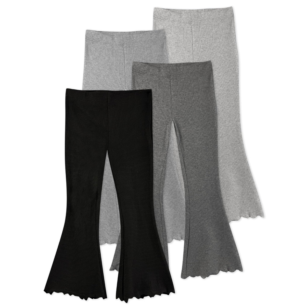 Butterblu Fiorella 4-Pack Flare Legging Pants for Girls Organic Cotton