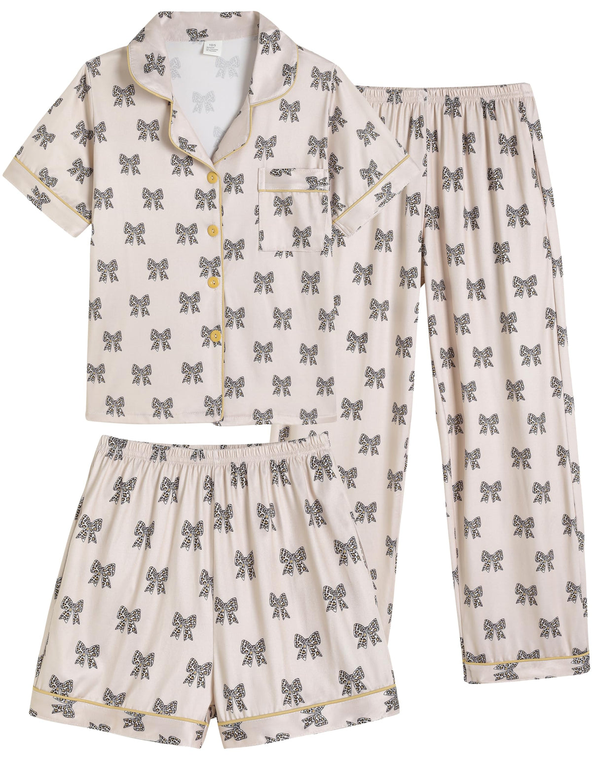 Vopmocld Girls Pajama Sets 3pcs Button Down Sleepwear For Teens 8-18 Years