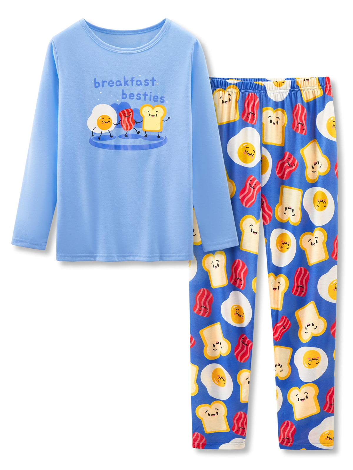 Topgal Girls Long Sleeve Pajamas, 2-Piece Top and Pants, Sizes 6-18