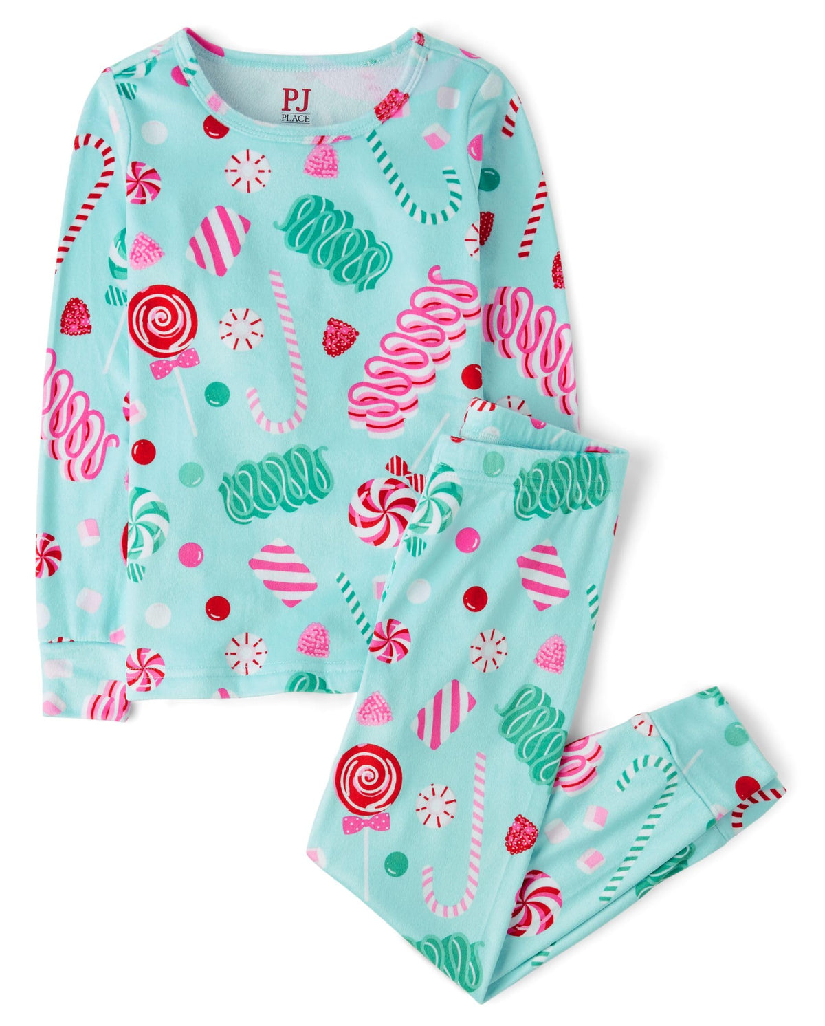 The Children's Place Baby Kids Christmas 2 Piece Pajama Sets, Velour
