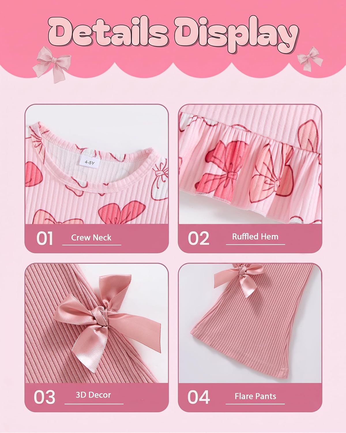 Toddler Girl Clothes Cute Ruffle Fall Outfits for Kids Girls