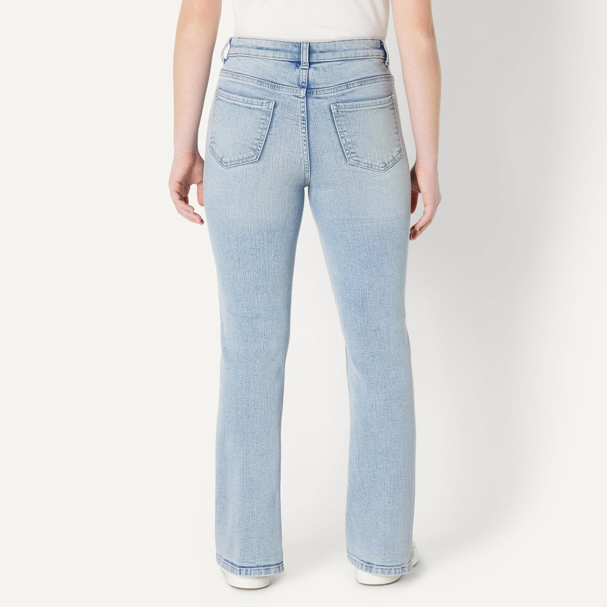 Amazon Essentials Girls' High Stretch High-Rise Flare Jean