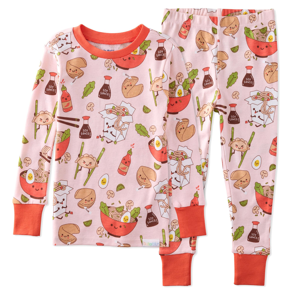 Butterblu Zen Snug-fit 2-Piece Pajamas 100% Organic Cotton Long Sleeve