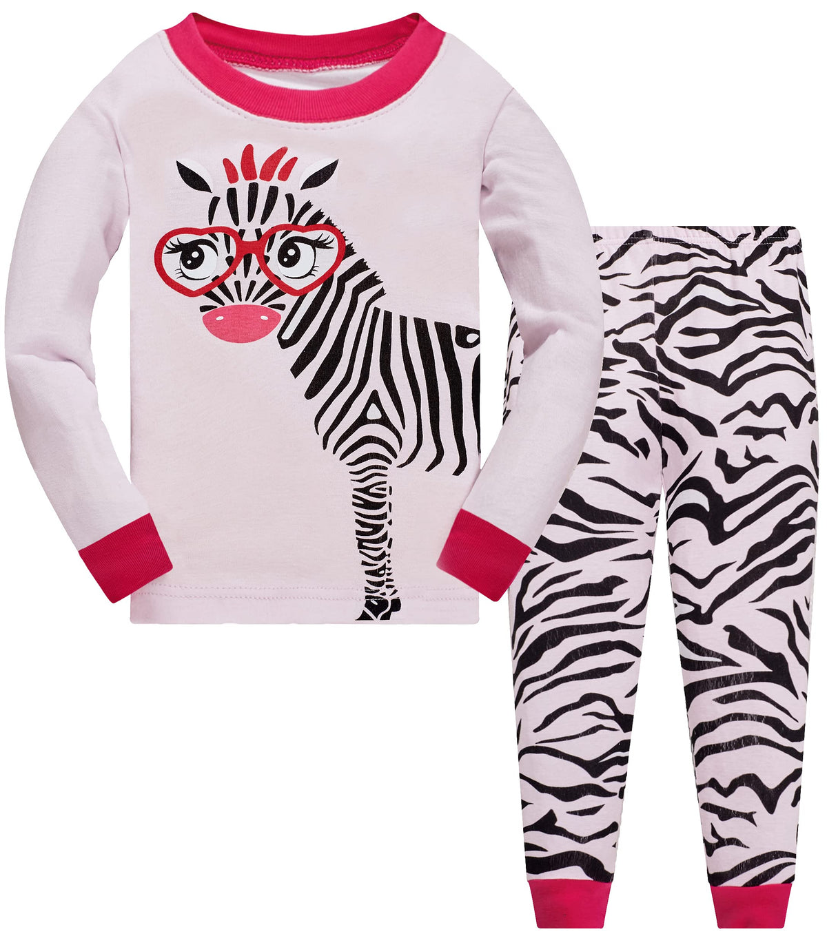 Popshion Little Girls Mermaid Pajamas 2 Piece Set 100% Cotton Sleepwear Toddler Clothes for Kids Baby Ladybug Style PJs