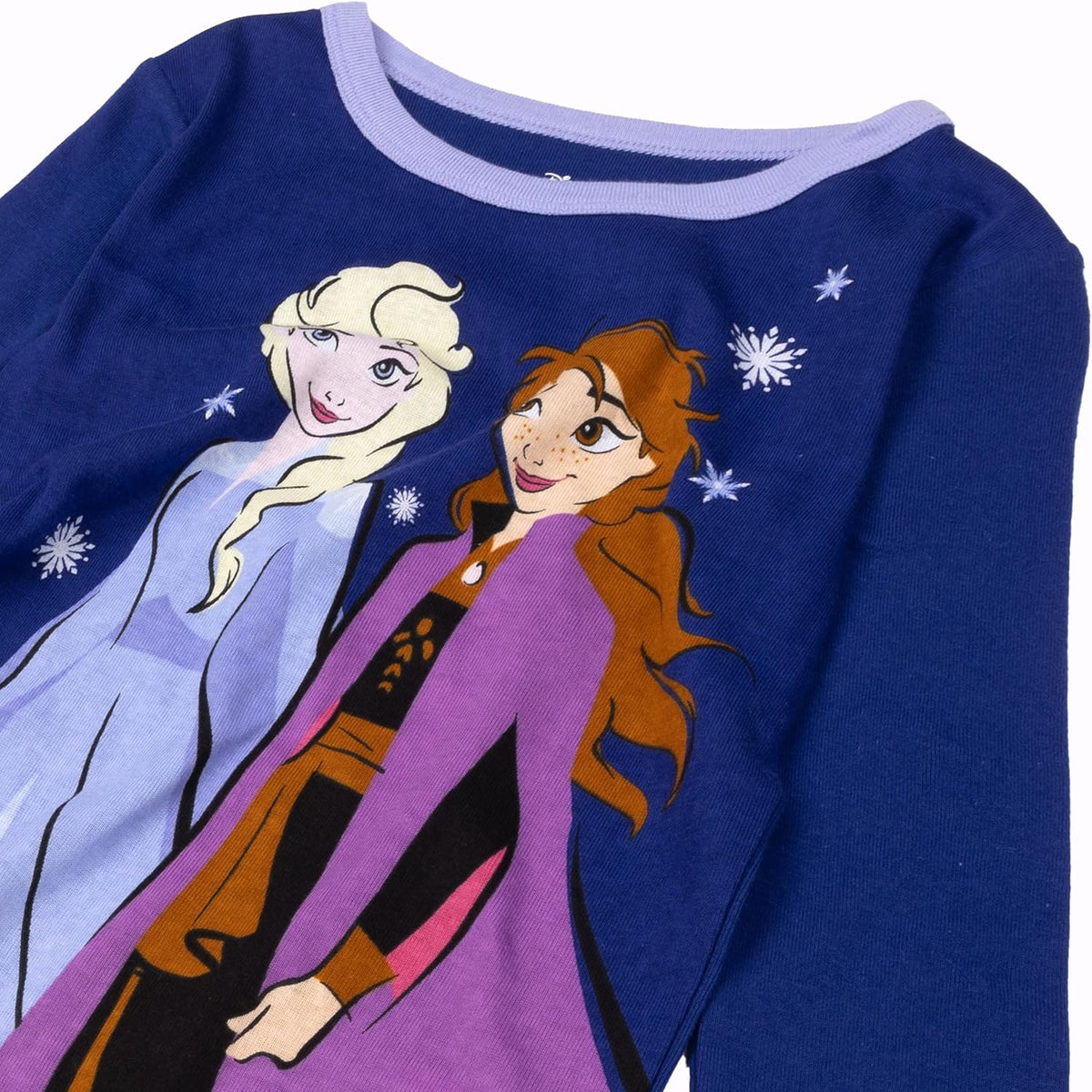 Disney Girls' 2-piece Snug-fit Cotton Holiday Matching Pajama Set, Soft & Cute for Kids