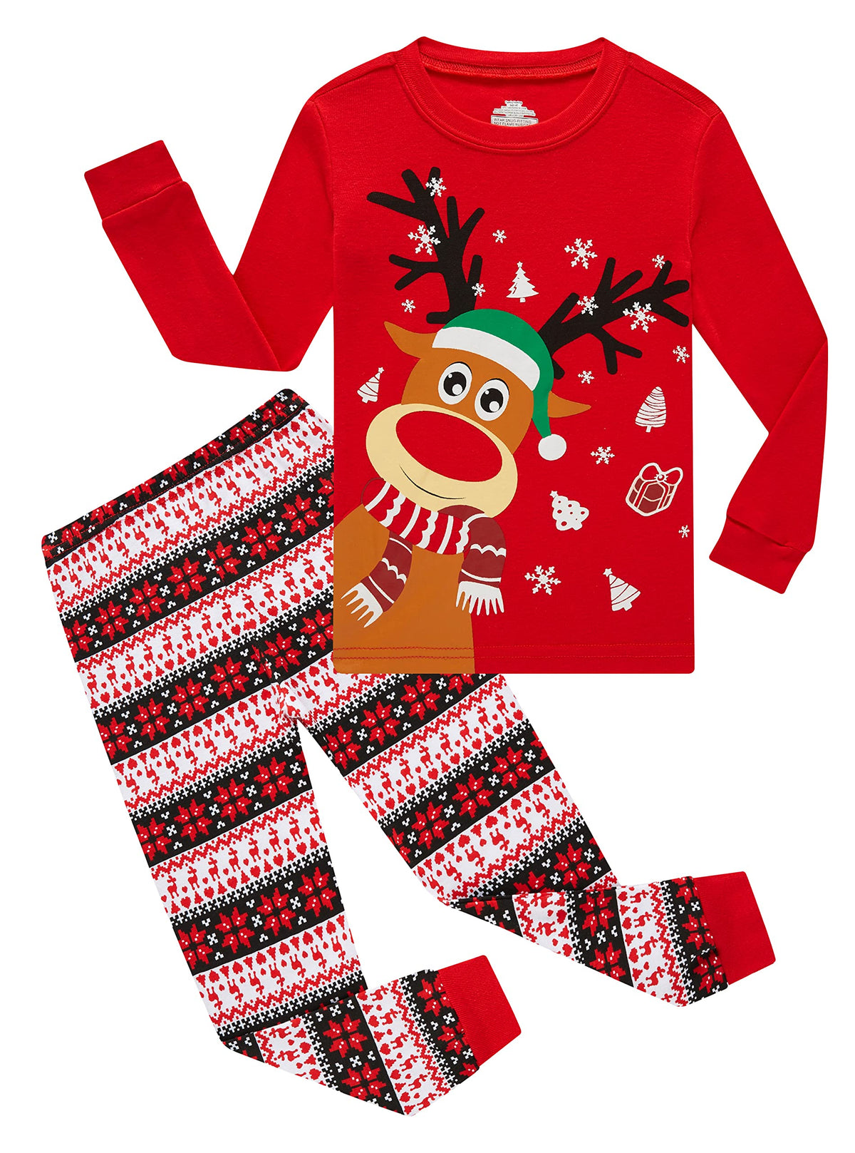 Family Feeling Kids & Toddler Girls Boys Pajamas 2 Piece Pjs Set 100% Cotton Sleepwear