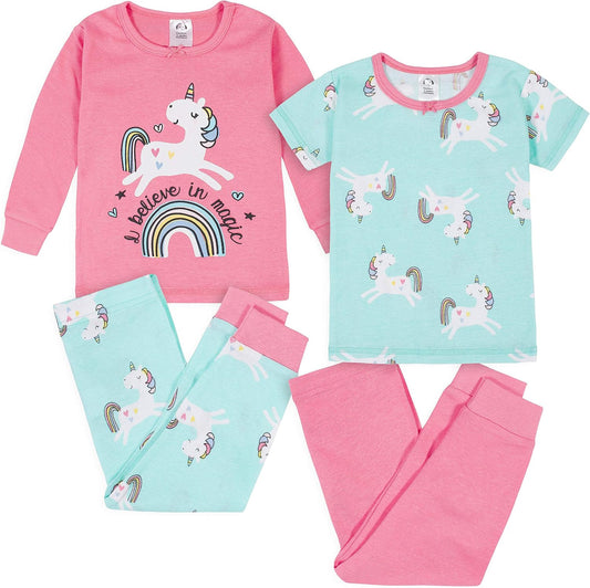 Gerber Baby Girls 4-Piece Pajama Set