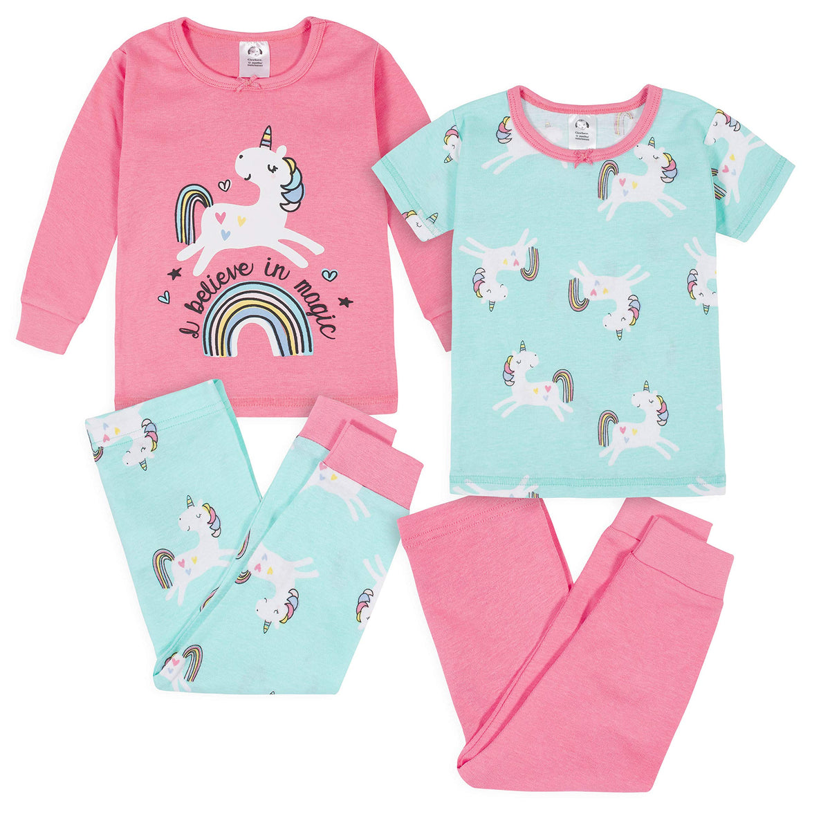 Gerber Baby Girls 4-Piece Pajama Set