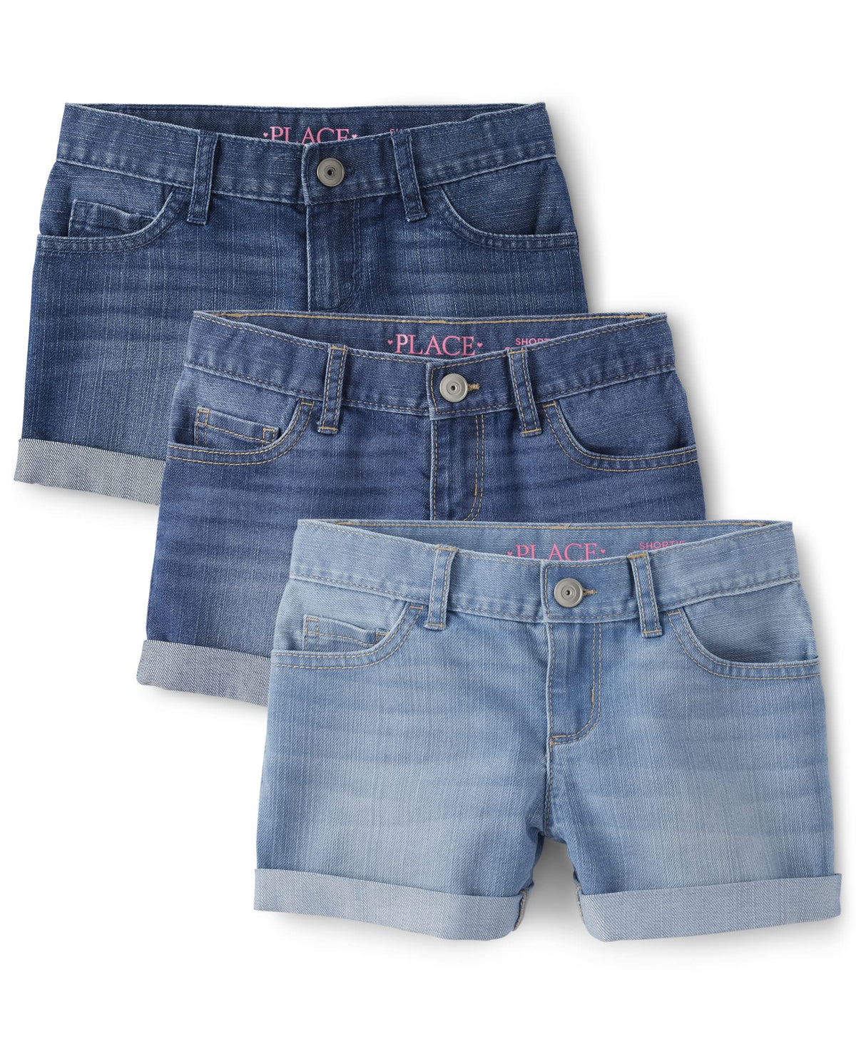 The Children's Place Girls Denim Shortie Shorts