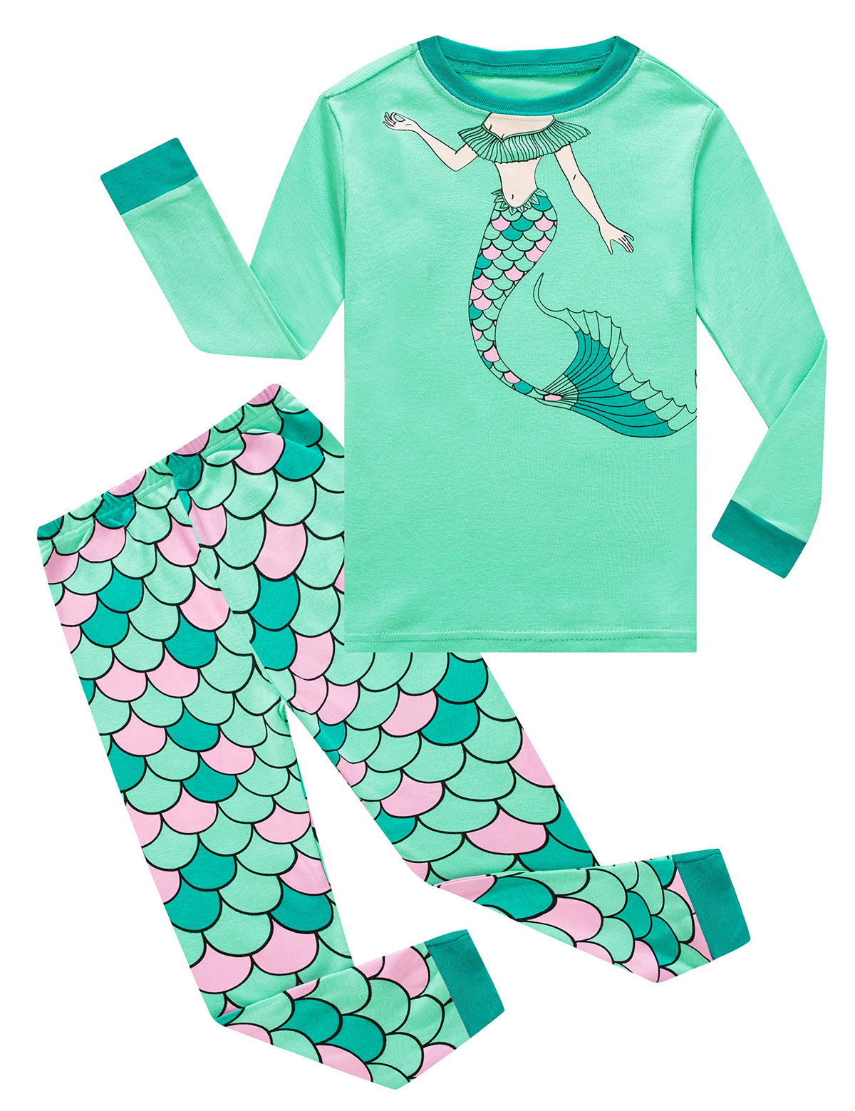 Family Feeling Kids & Toddler Girls Boys Pajamas 2 Piece Pjs Set 100% Cotton Sleepwear